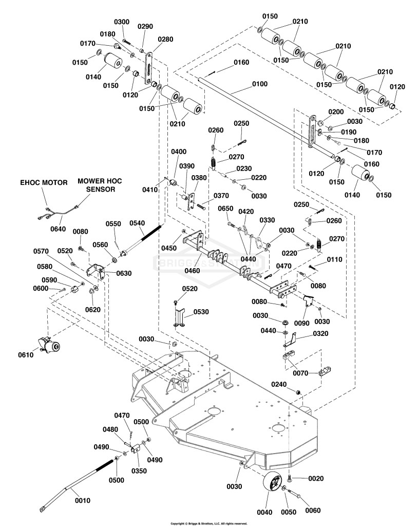 52 (132cm) Mower Deck - Height Adjust & Roller Group