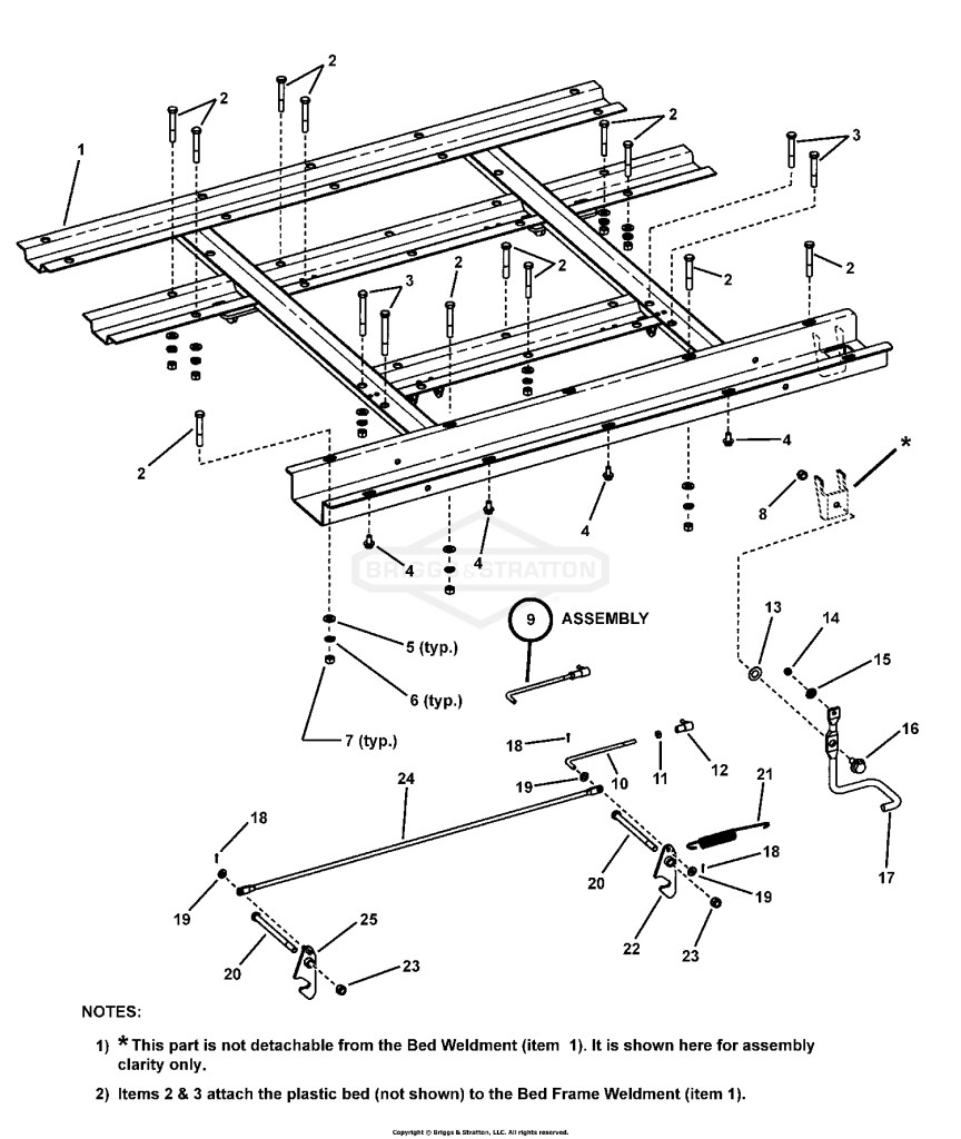 BED ASSEMBLY (Latch)
