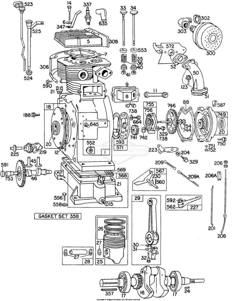 Cyl, Piston, Muffler, CrnkCse