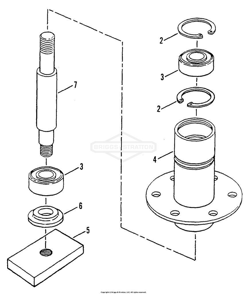 42 Cutting Deck, Spindle Assembly