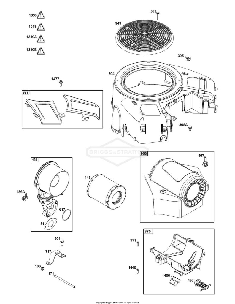Blower Housing and Air Cleaner Group