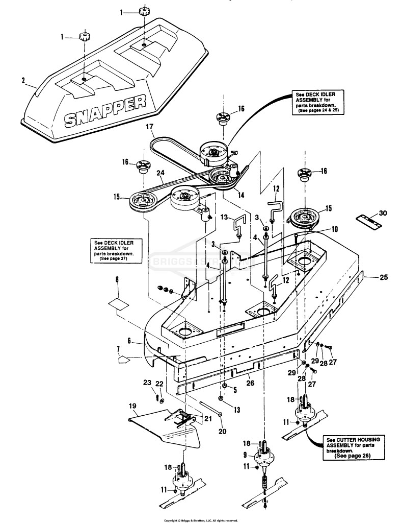 48 Mower Deck Assembly