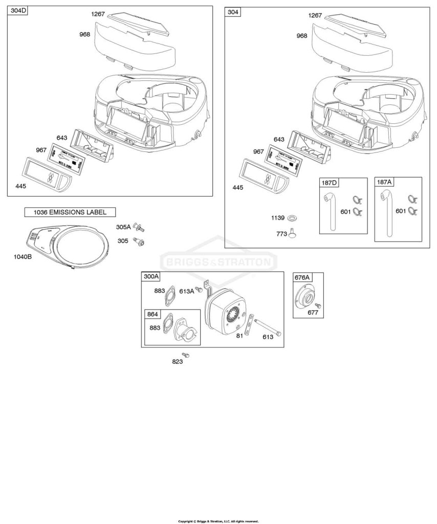 Air Cleaner, Blower Housing, Exhaust System