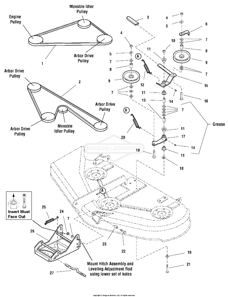 50 Mower Deck - Clutch & Support Group