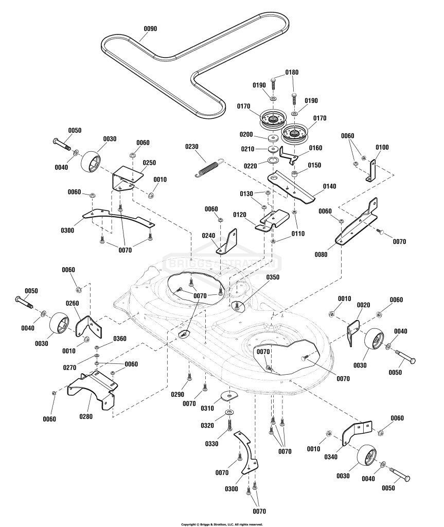 42 Mower Deck - Clutch & Support Group