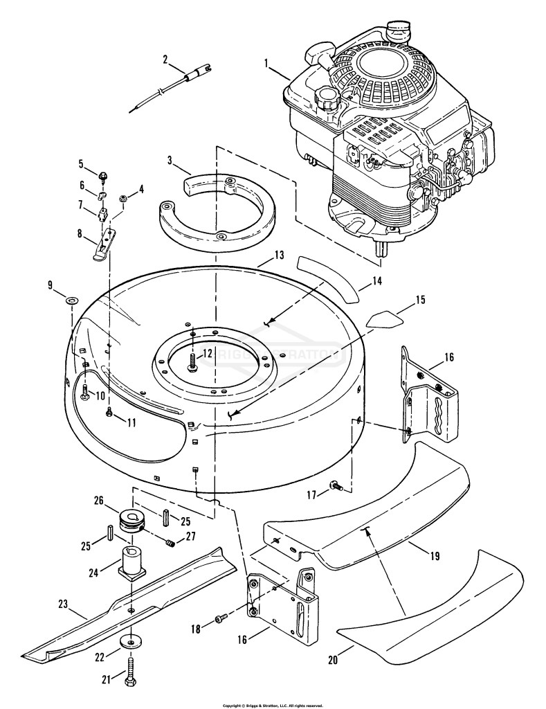Engine, Cutting Deck, Blade, Interlock (Self-Propelled Models)