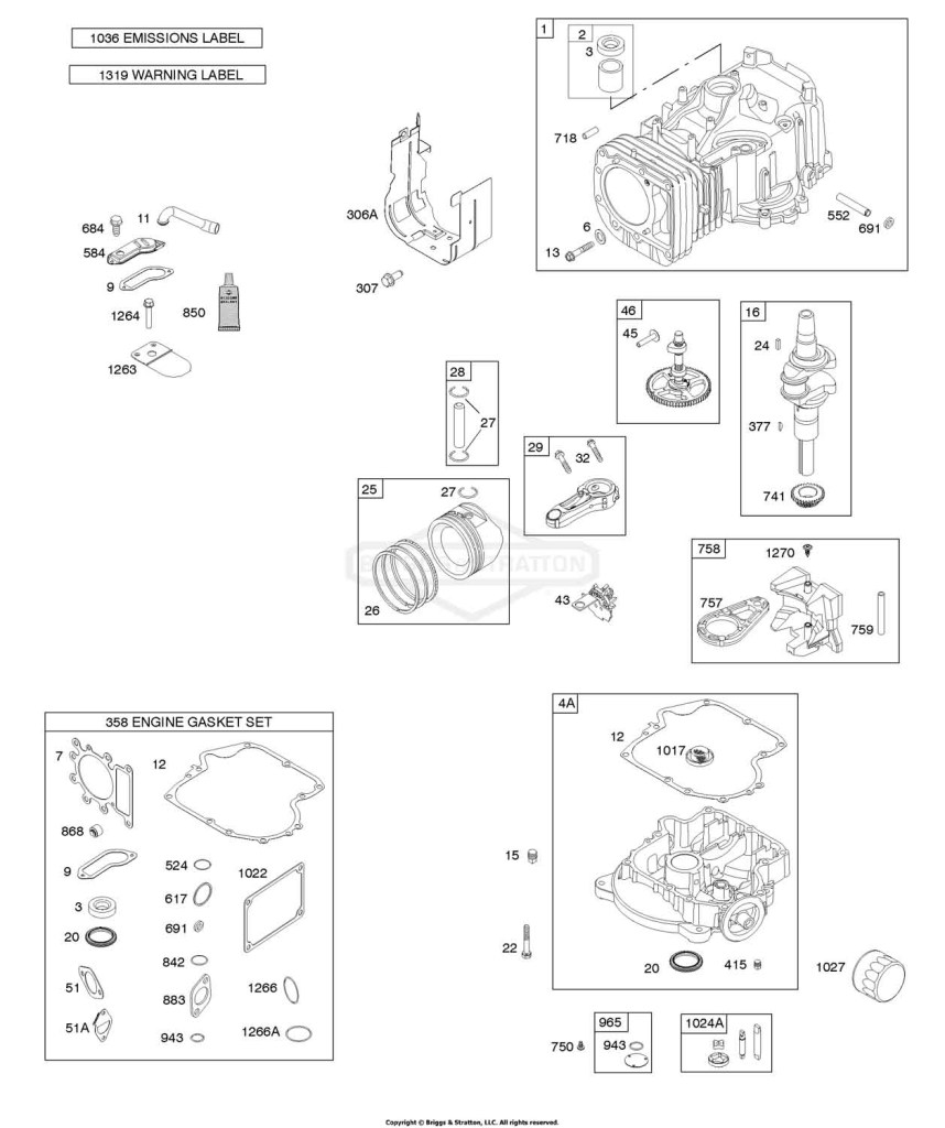 BREATHER, CAMSHAFT,CRANKSHAFT & COUNTER BALANCE, CYLINDER & ENGINE SUMP, LUBRICATION, PISTON, RINGS, CONNECTING ROD