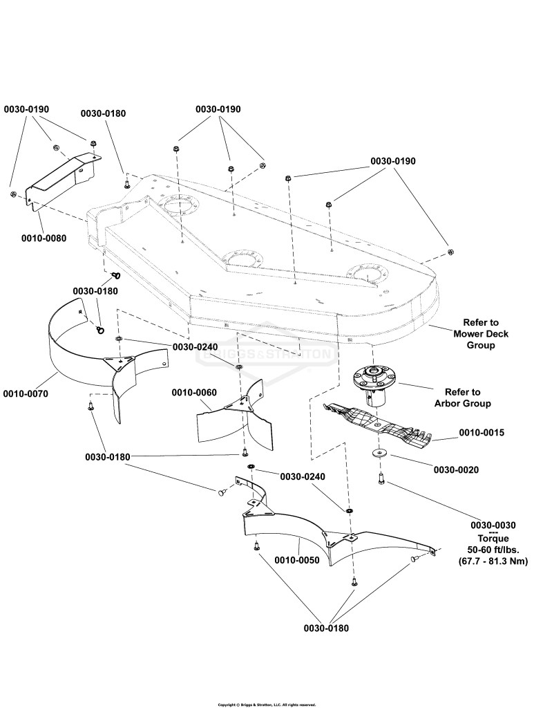 48 (122cm) Mower Deck - Rear Eject Configuration Kit