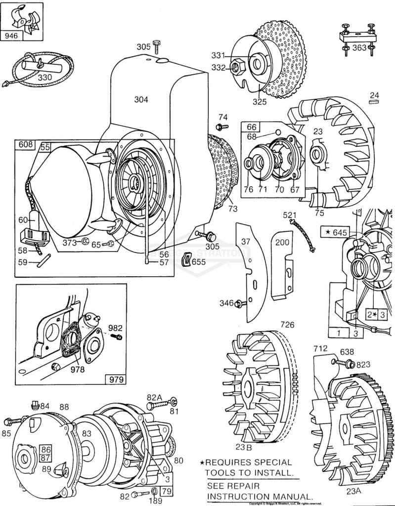 Blower Hsg,Flywheels,Rewinds