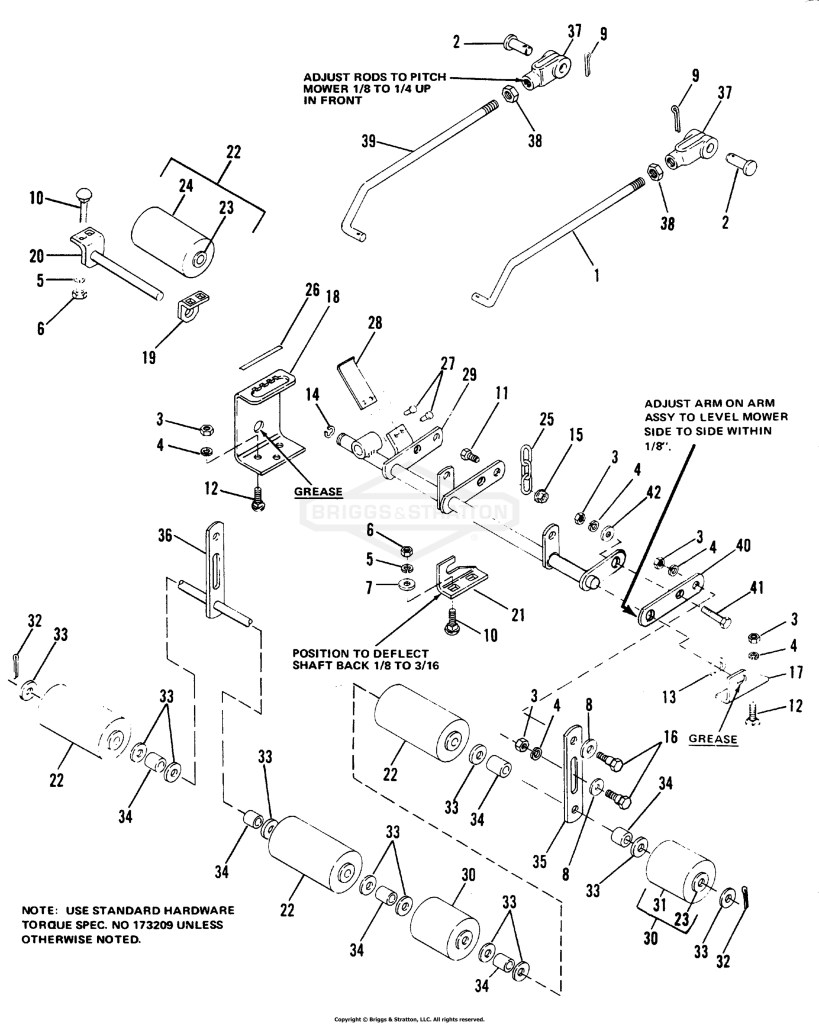 42 Height Adjustment & Roller Group