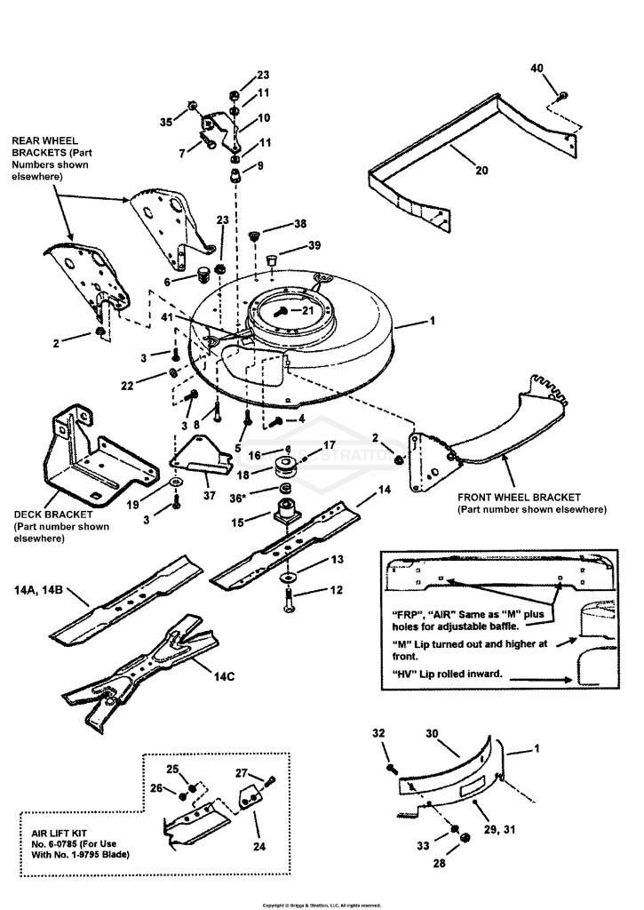 CUTTING DECK, BLADES