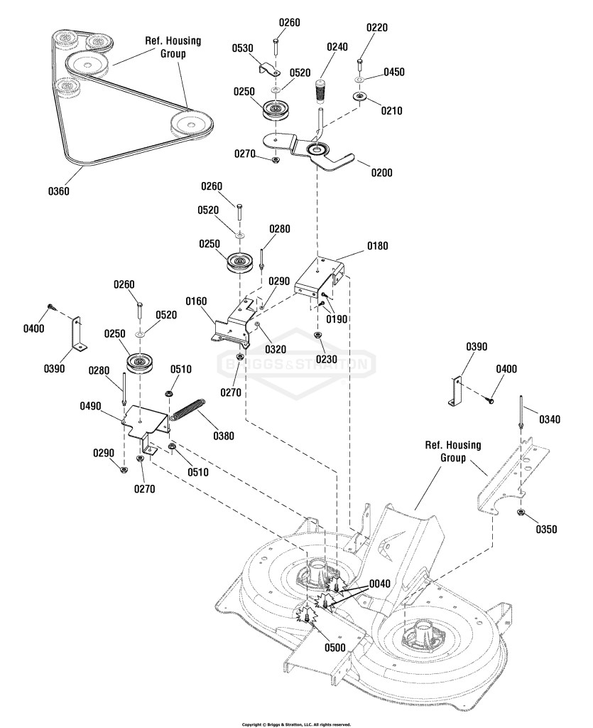 38 Mower Deck - Clutch Group