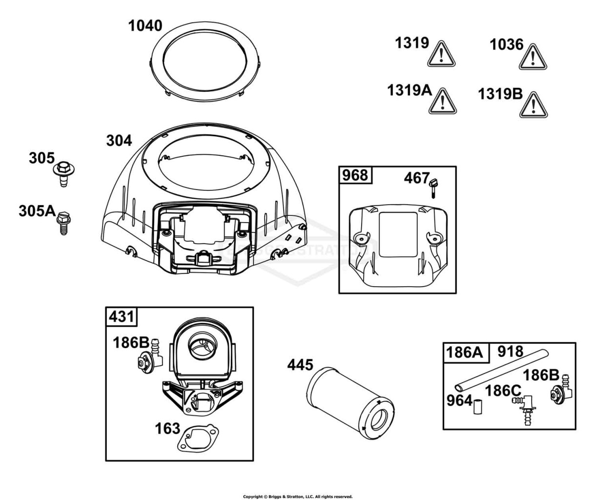 Blower Housing and Air Cleaner Group