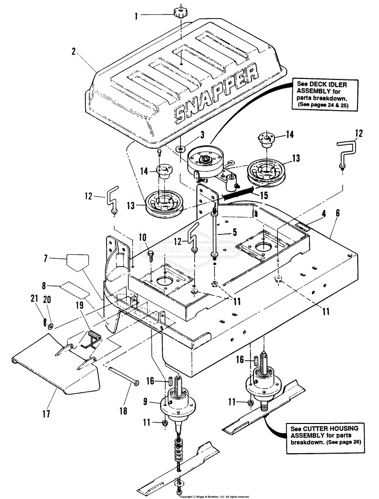 36 Mower Deck Assembly