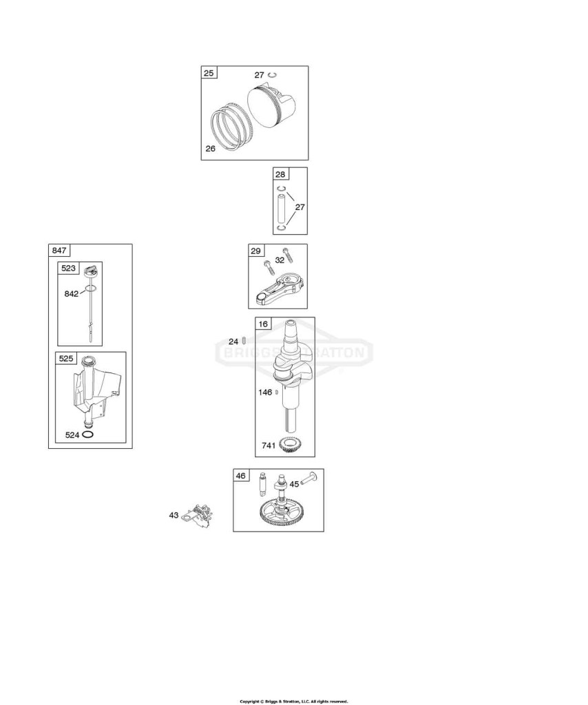 Camshaft, Crankshaft, Lubrication, Piston, Rings, Connecting Rod