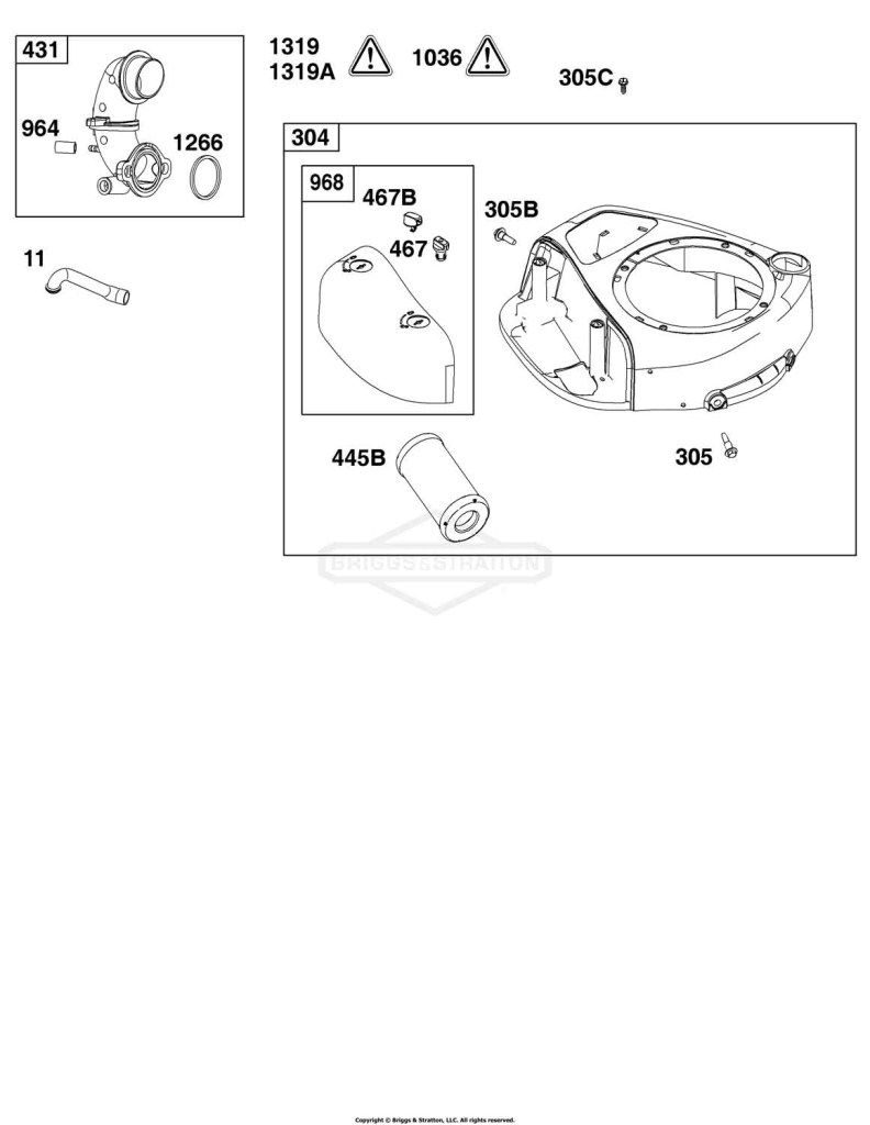 Blower Housing and Air Cleaner Group