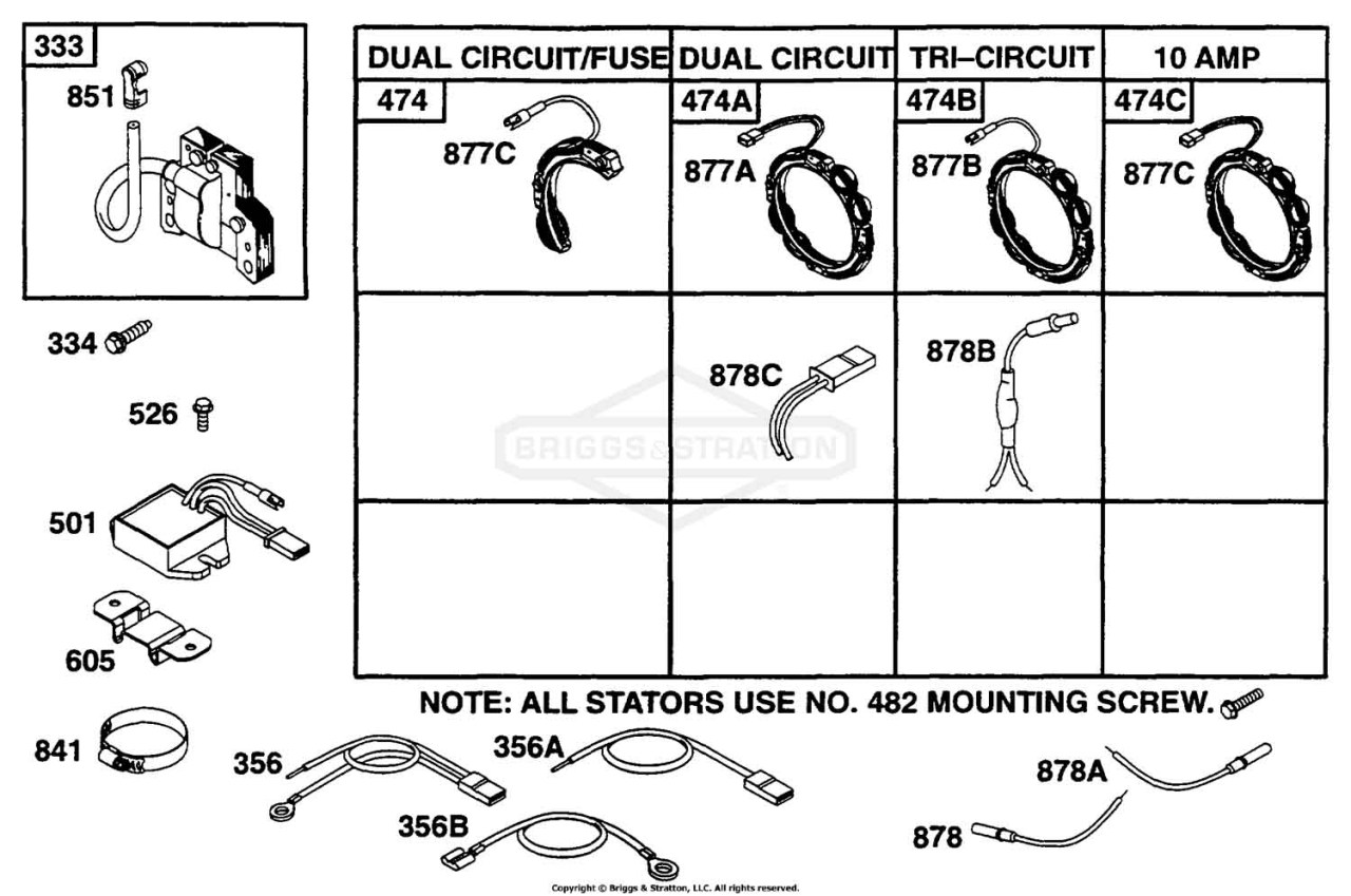 Alternator Chart, Elect