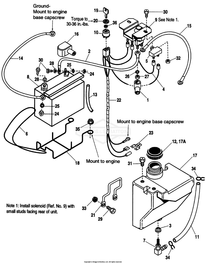 Battery & Fuel Tank-8HP Models