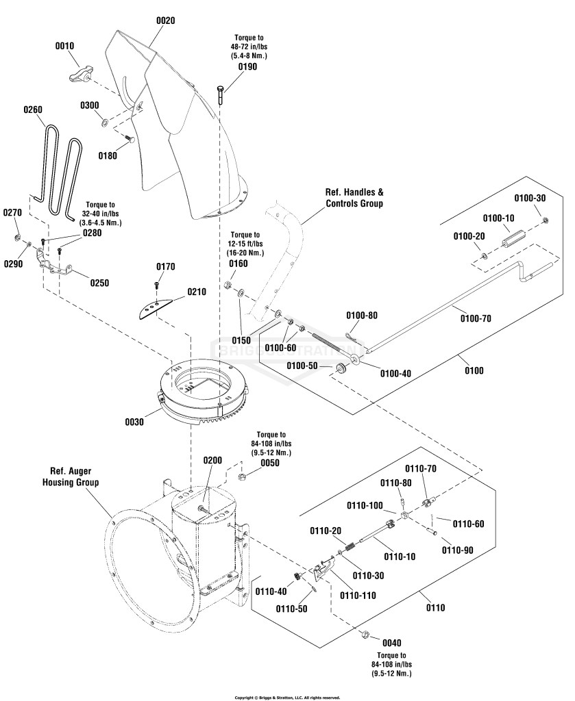 Chute & Rotation Group - Left Side Crank