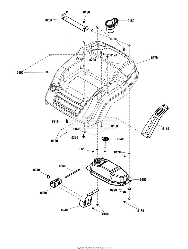 Console & Fuel Tank Group (7503233)