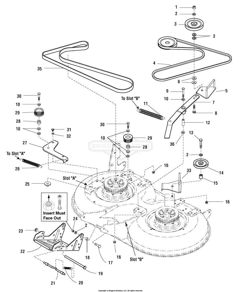 40 Mower Deck - Belt, Idler Arm & Hitch