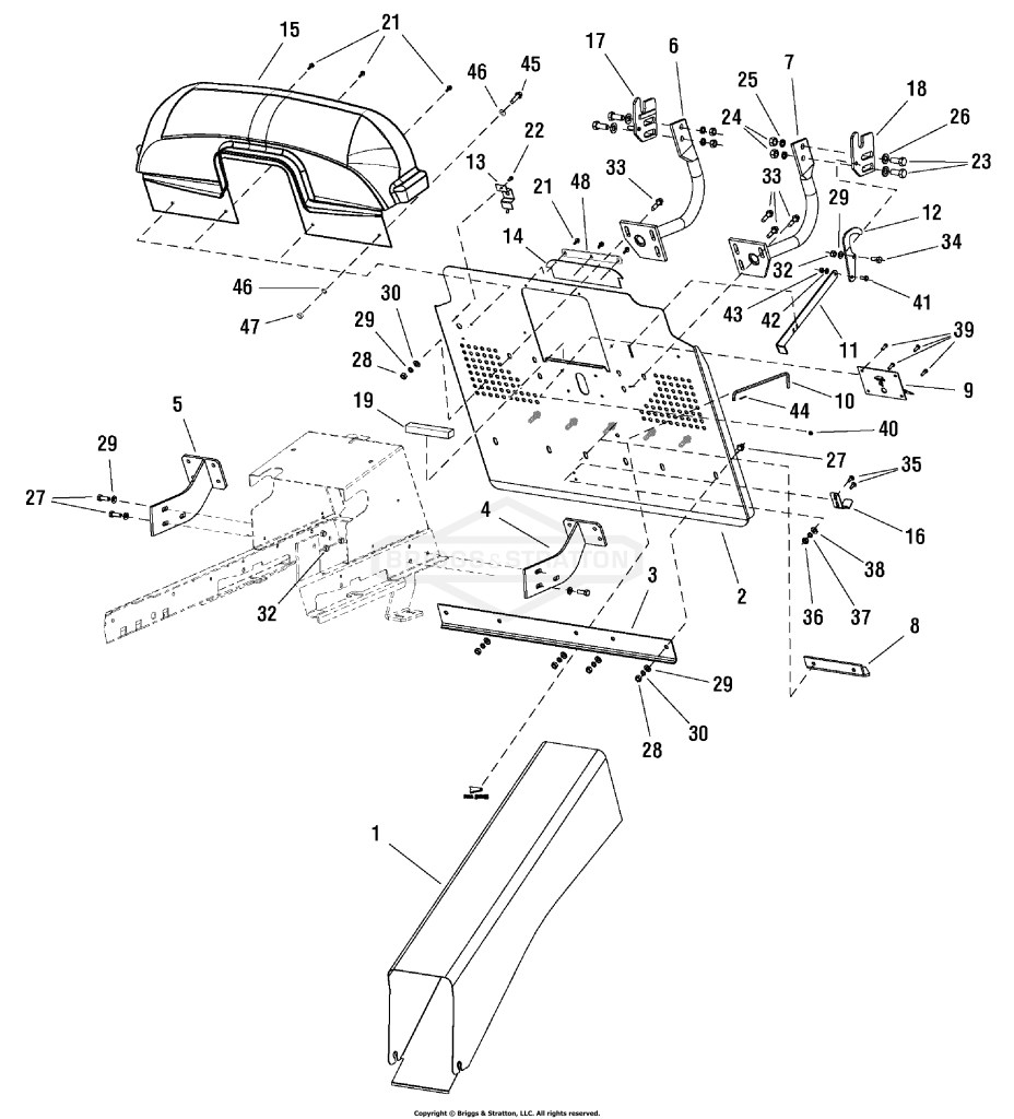 Back Plate Group - 19.5HP & 22HP