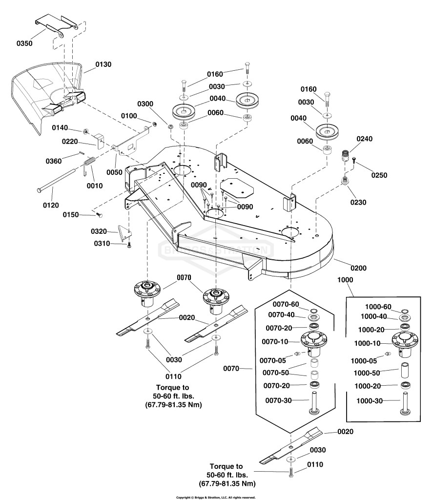 48 Mower Deck - Housing, Arbors & Blade Group, ZT - EU