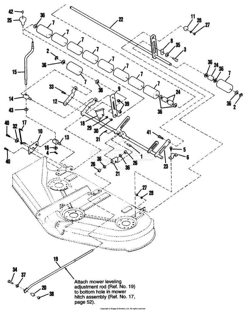 50 Mower - Height Adjustment & Roller