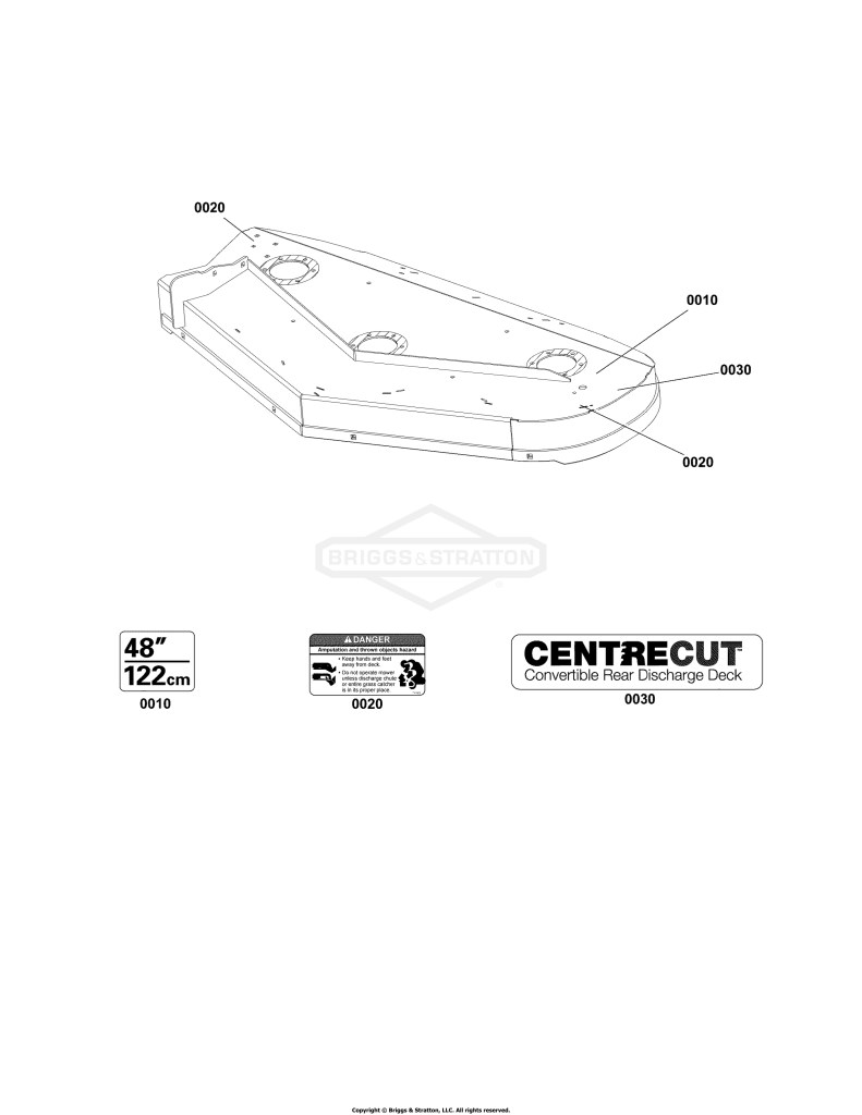 48 (122cm) Mower Deck - Decals Group