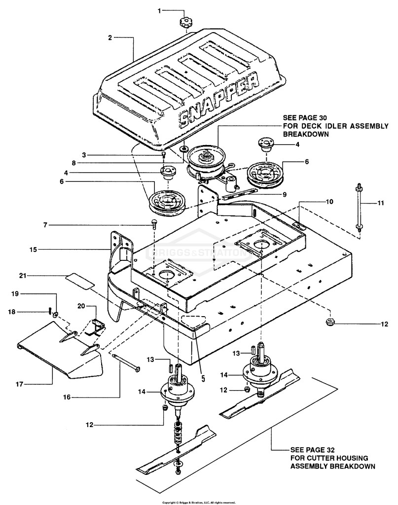 36 Mower Deck Assembly