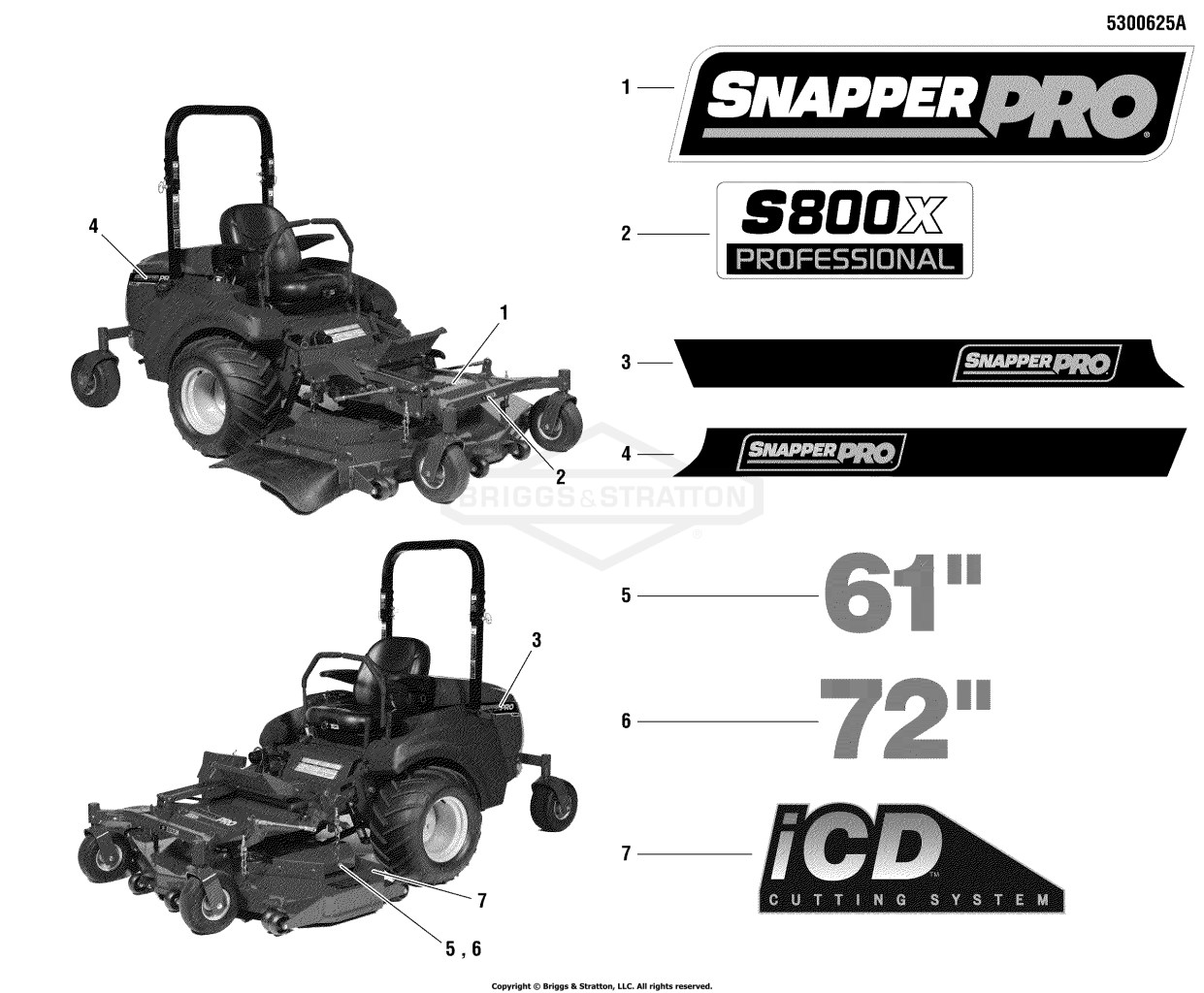 Decal Group - Branding Decals - S/N: 2016510712 & Above