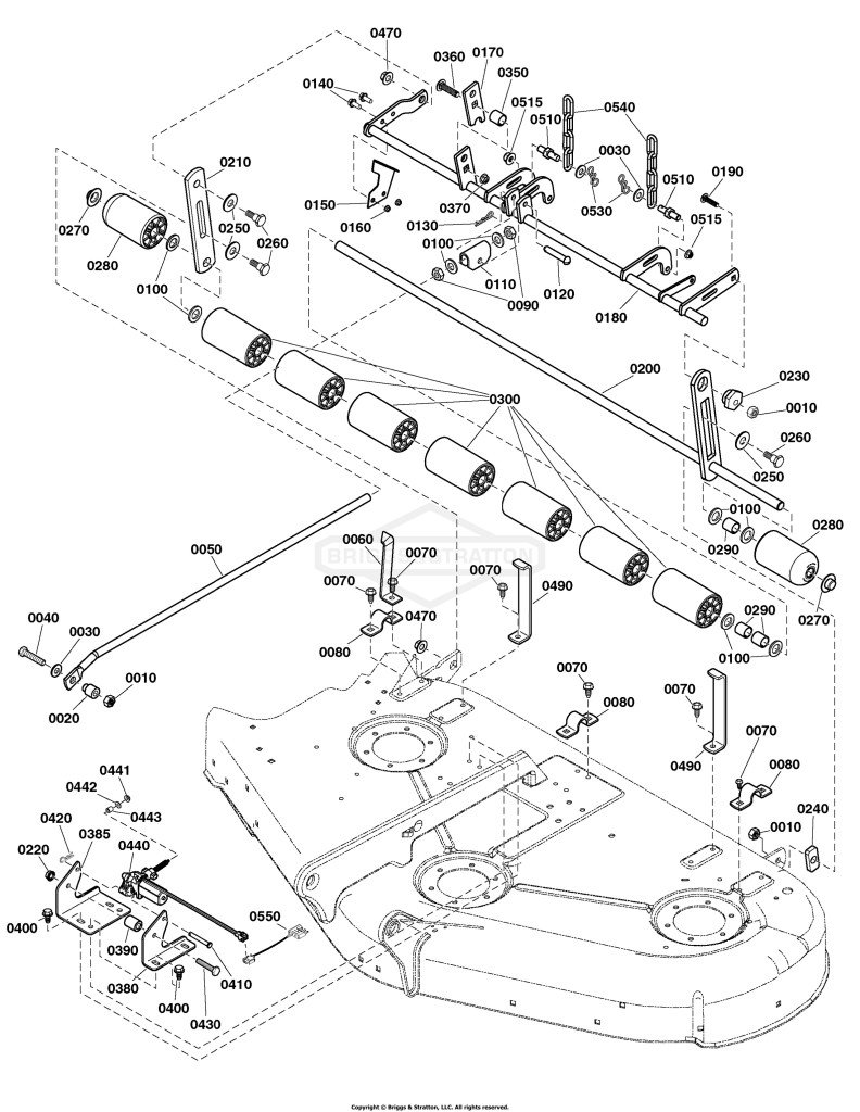 50 (127cm) Mower Deck - Height Adjust & Roller Group
