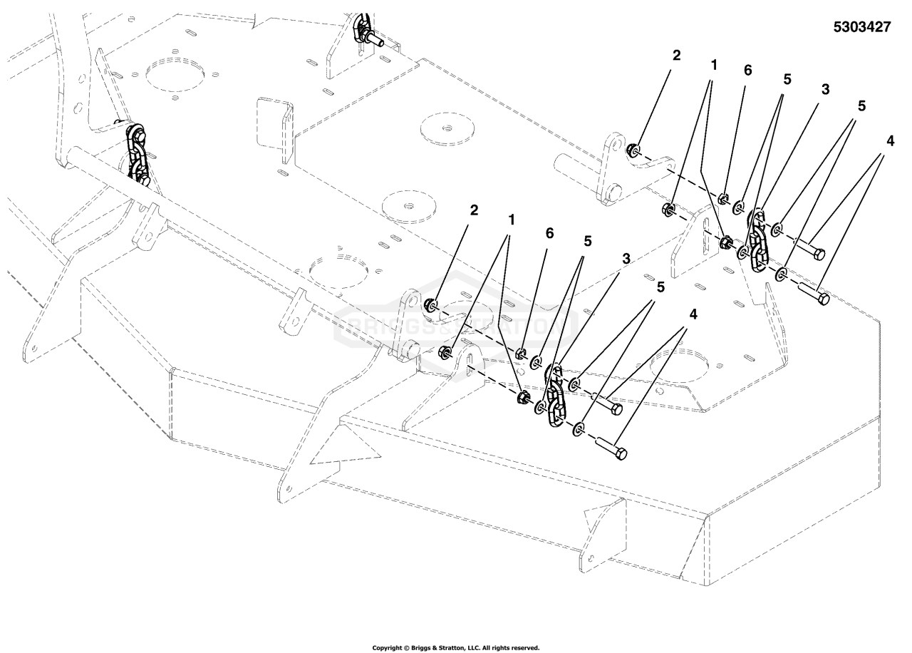 52 & 61 Mower Deck Group - Hanger Chains