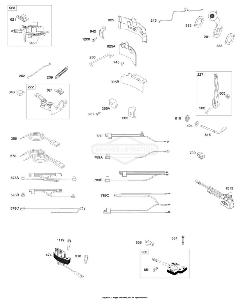 Alternator, Brake, Controls, Governor Spring, Ignition