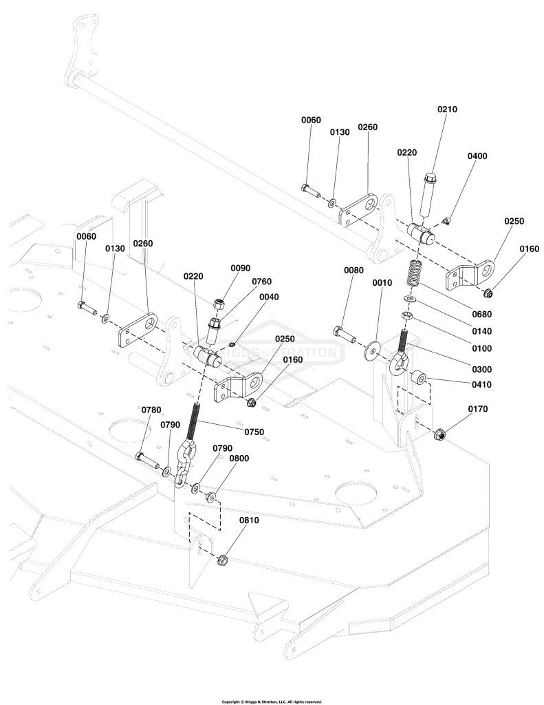 72 Mower Deck Group - Deck Hangers