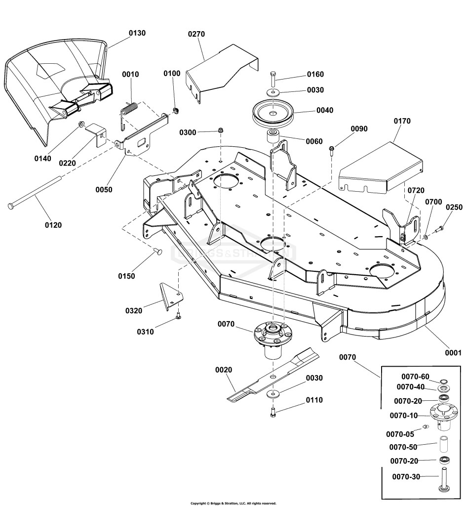 48 Mower Deck - Housing, Arbors & Blades Group
