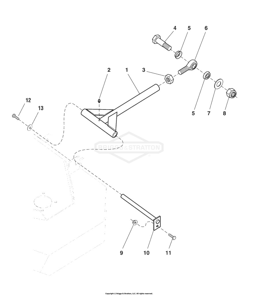 61 Mower Deck - Rear Mount Bars