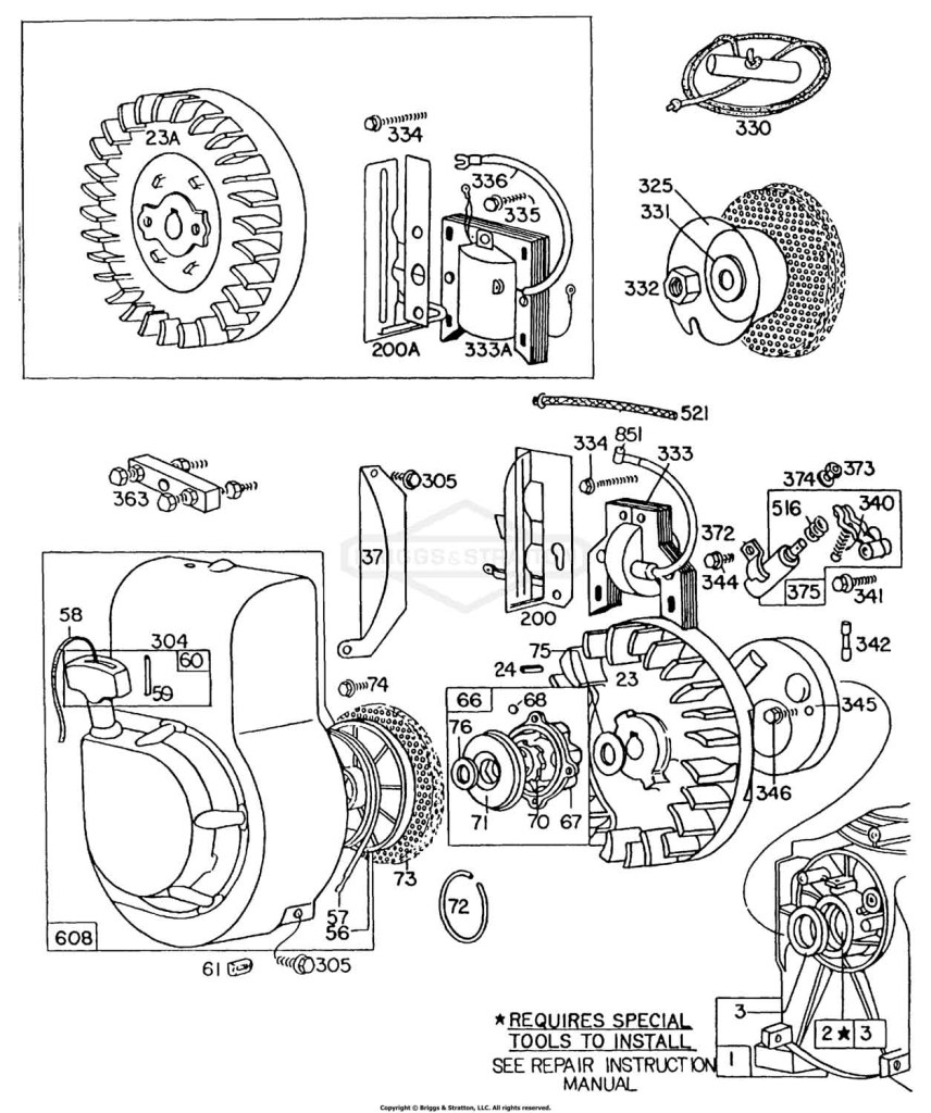 Blower Hsg,Flywheels,Rewind