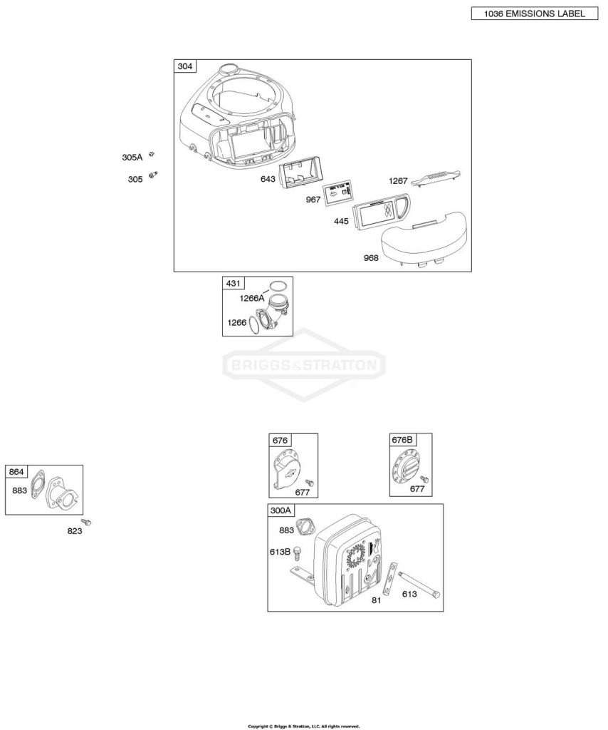 Air Cleaner, Blower Housing, Exhaust System
