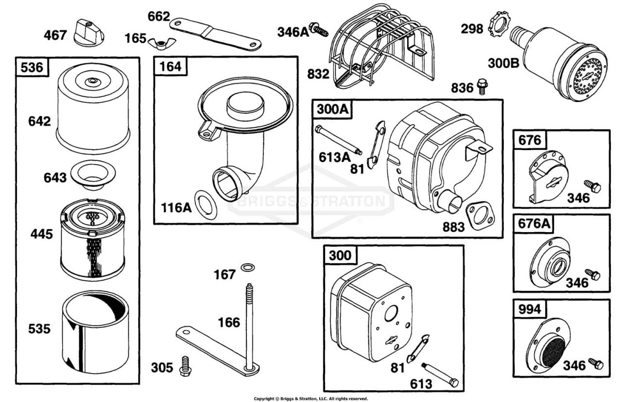 Air Cleaner Grp, Muffler Grp