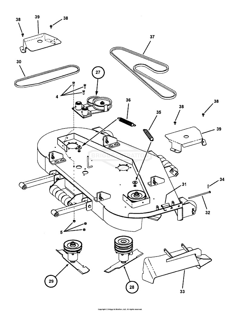 61 CUTTING DECK ASSEMBLY PT.2