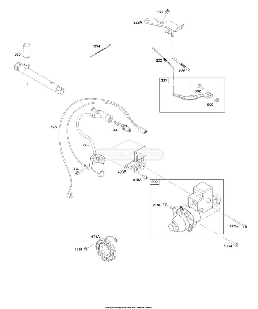 Armature, Controls, Electrical Starter, Electrical System, Governor Spring, Ignition, Spark Plug