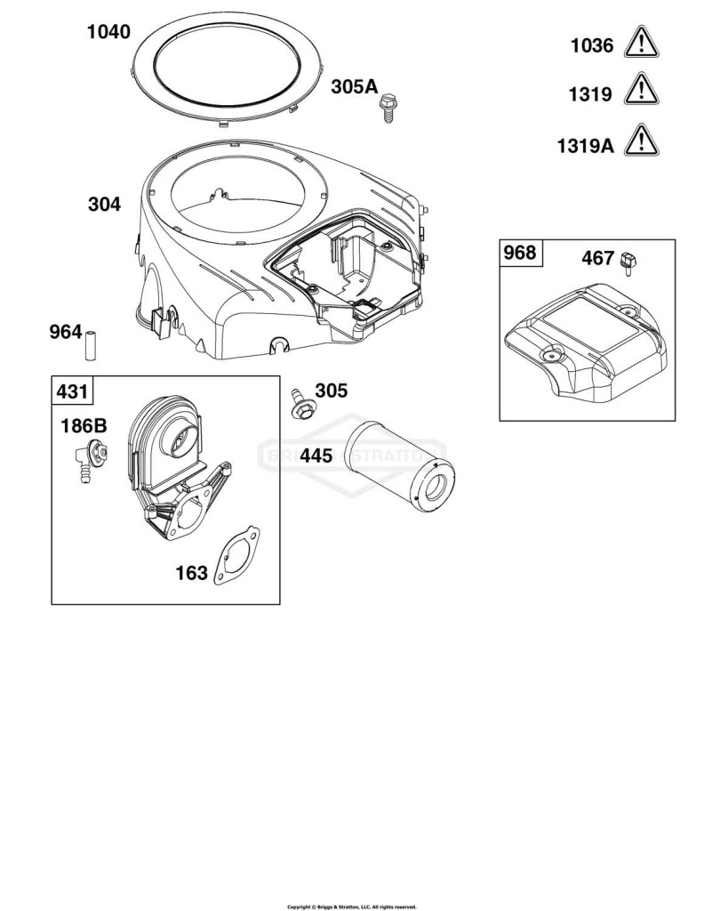 Blower Housing and Air Cleaner Group