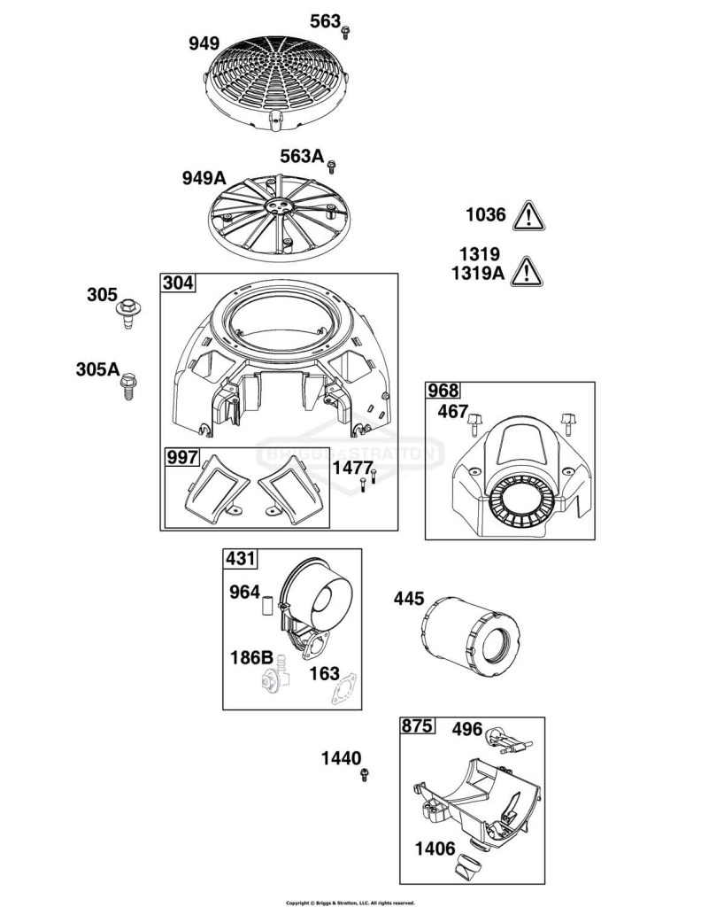 Blower Housing and Air Cleaner Group