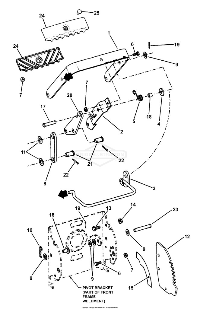 48 DECK LIFT HANDLE ASSEMBLY