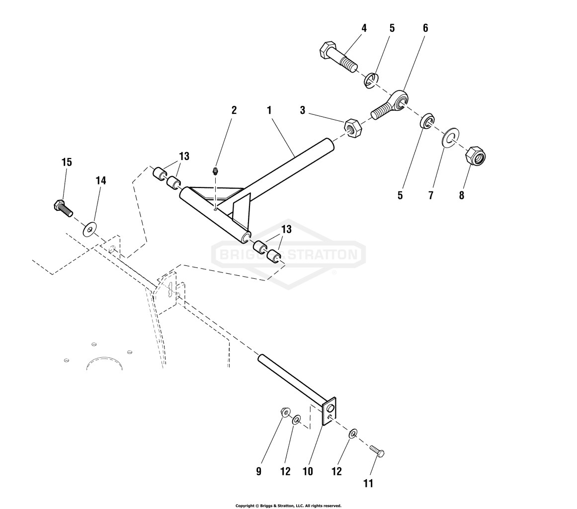 61 & 72 Mower Deck - Rear Mount Bars