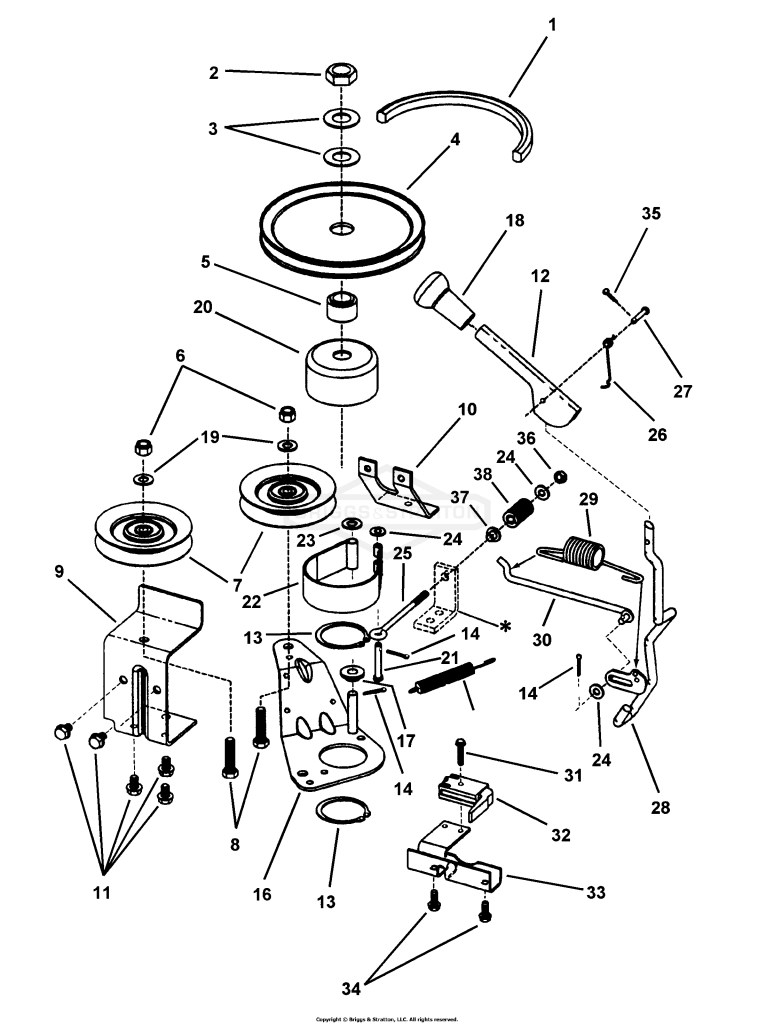 Belts, Brakes, Interlock (28, 30 & 33 Models) (Series 18)
