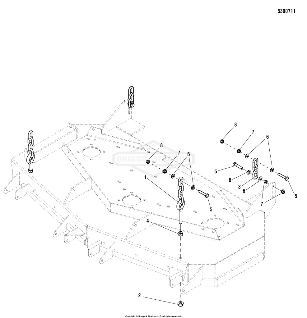 48 & 52 Mower Deck - Hanger Chains