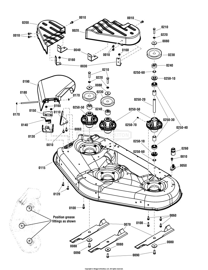 46 Mower Deck - Housing, Arbor & Blade Group