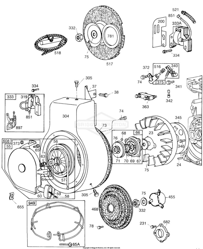 Blower Hsg,Flywheels,Screens